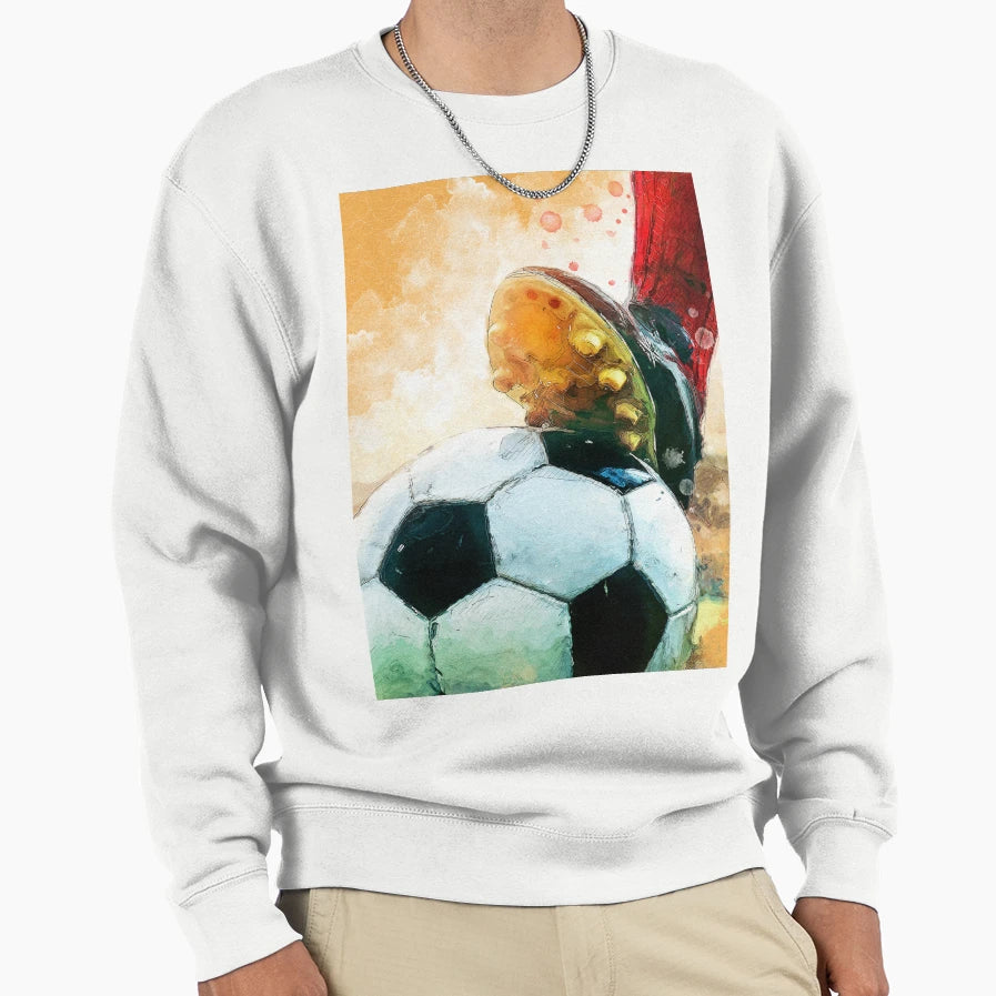 Football Watercolor Sport Art Sweatshirt - Minimalist Print Men Women - T-Shirt, Sweatshirt, Hoodie