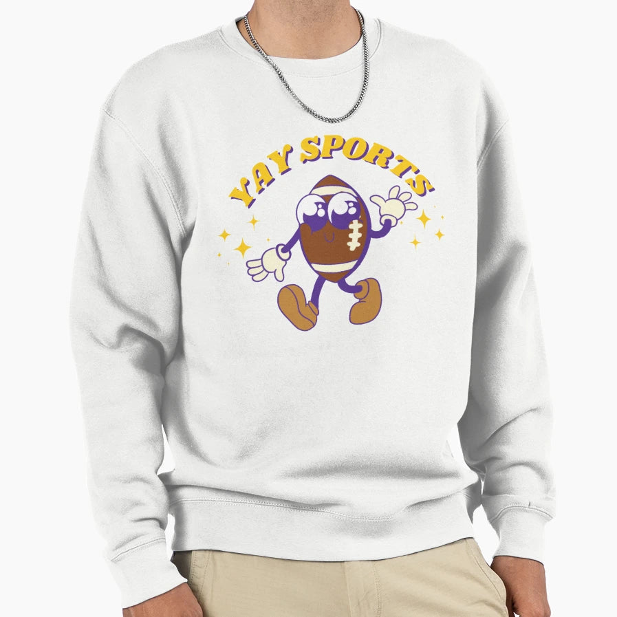 Yay Sports Football Sweatshirt - Trendy Graphic Men Women - T-Shirt, Sweatshirt, Hoodie