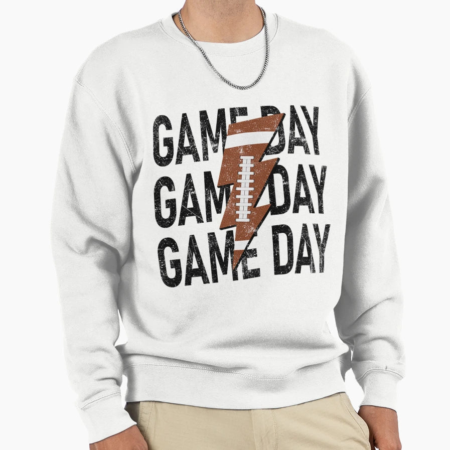 Womens Game Day Football American Sweatshirt - Custom Art Print Men Women - T-Shirt, Sweatshirt, Hoodie