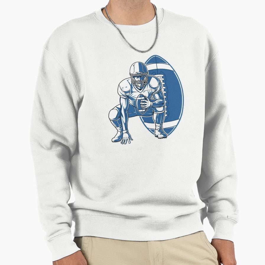 American Football Player Split Ball T-Shirt - Trendy Graphic Men Women - T-Shirt, Sweatshirt, Hoodie