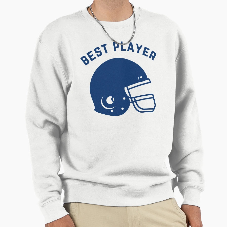 Best Player Football Helmet Sweatshirt - Aesthetic Graphic for Adults - T-Shirt, Sweatshirt, Hoodie