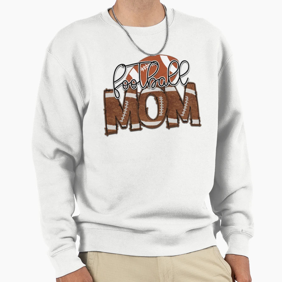 American Football Mom Leopard Sweatshirt - Aesthetic Graphic Unisex - T-Shirt, Sweatshirt, Hoodie