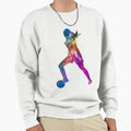 Playing Soccer Football Player Sweatshirt - Minimalist Print Men Women - T-Shirt, Sweatshirt, Hoodie