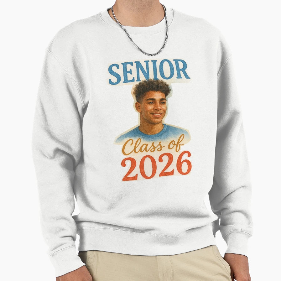 Senior Class 2026 Watercolor Painting Sweatshirt - Minimalist Print Unisex - T-Shirt, Sweatshirt, Hoodie