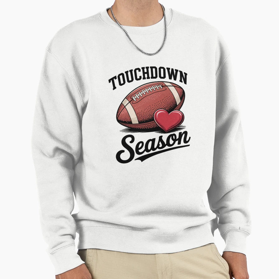 Touchdown Season Football Leopard Sweatshirt - Minimalist Print for Adults - T-Shirt, Sweatshirt, Hoodie