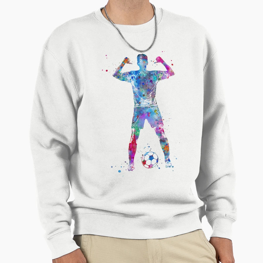 Male Soccer Player Sweatshirt - Trendy Graphic Men Women - T-Shirt, Sweatshirt, Hoodie