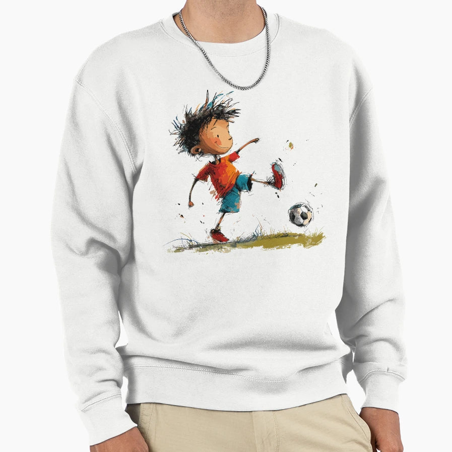 Little Playing Soccer Sweatshirt - Unique Graphic Unisex - T-Shirt, Sweatshirt, Hoodie