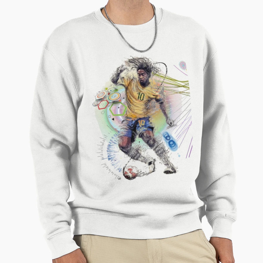 Football Ronaldinho Playmaker Sweatshirt - Minimalist Print Men Women - T-Shirt, Sweatshirt, Hoodie