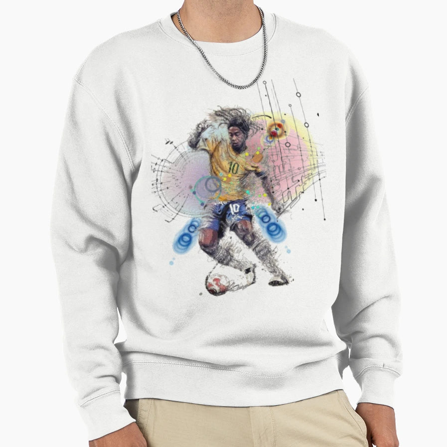 Football Ronaldinho Playmaker Sweatshirt - Aesthetic Graphic Men Women - T-Shirt, Sweatshirt, Hoodie