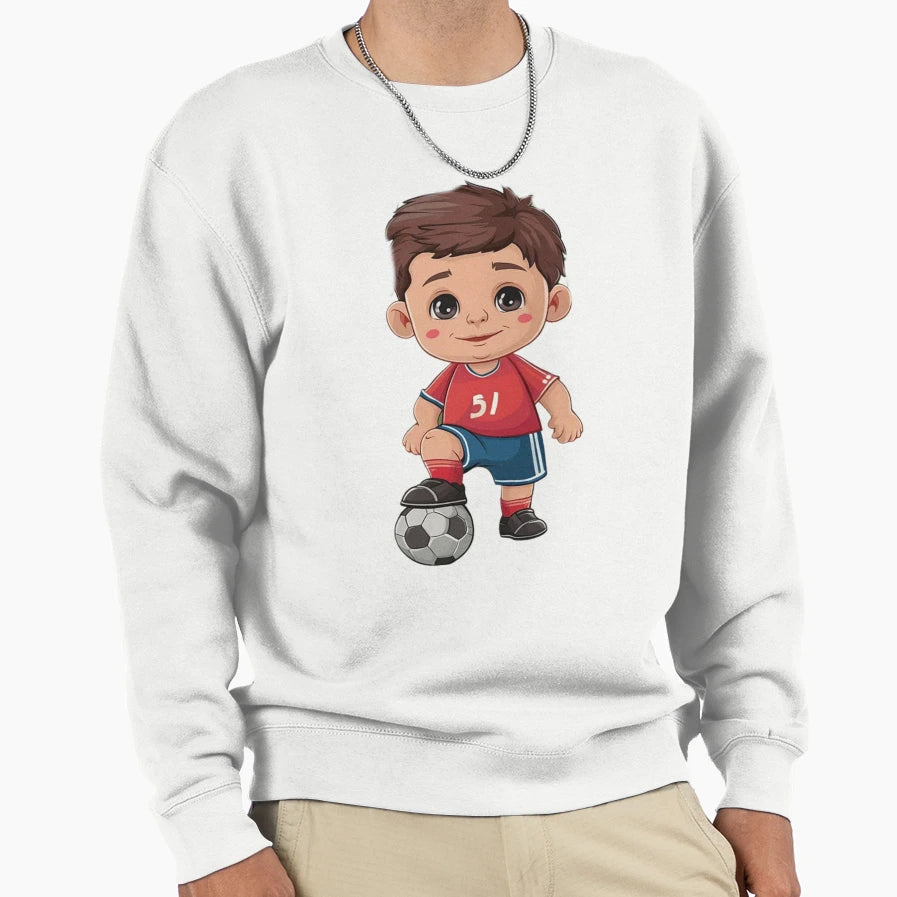 Footballer Sweatshirt - Trendy Graphic Men Women - T-Shirt, Sweatshirt, Hoodie