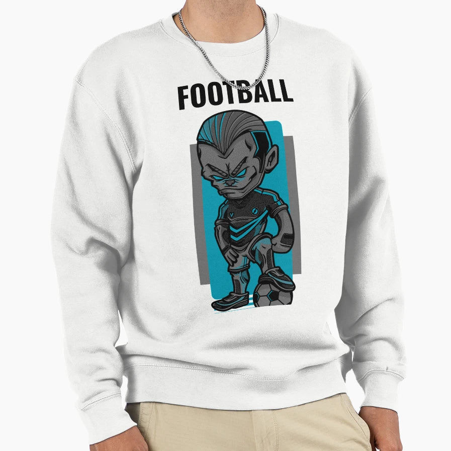 Football Player Sweatshirt - Aesthetic Graphic for Adults - T-Shirt, Sweatshirt, Hoodie