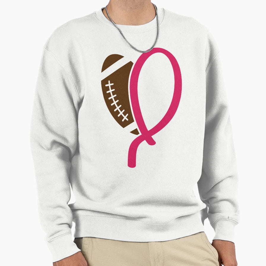 Football Breast Cancer Awareness Sweatshirt - Novelty Apparel for Adults - T-Shirt, Sweatshirt, Hoodie