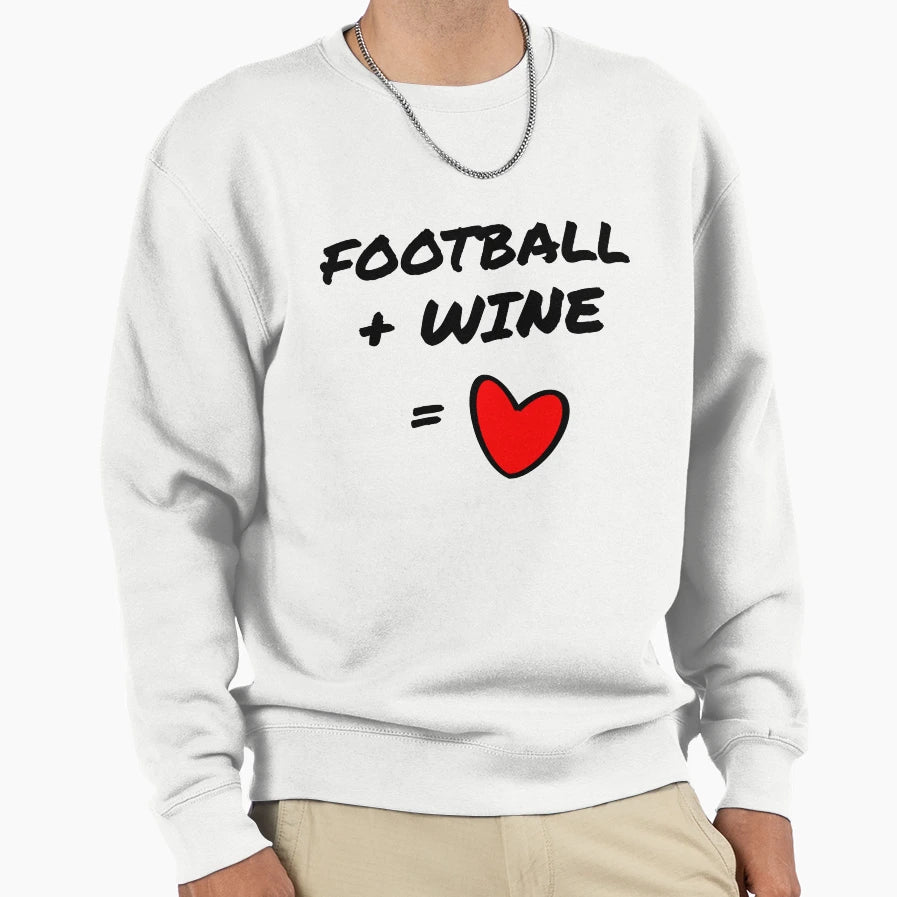 Football Wine Love Sweatshirt - Unique Graphic Men Women - T-Shirt, Sweatshirt, Hoodie