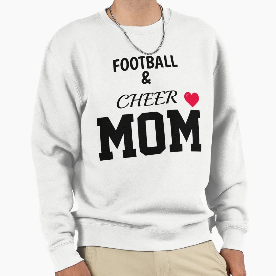 Football Cheer Mom Sweatshirt - Aesthetic Graphic Unisex - T-Shirt, Sweatshirt, Hoodie