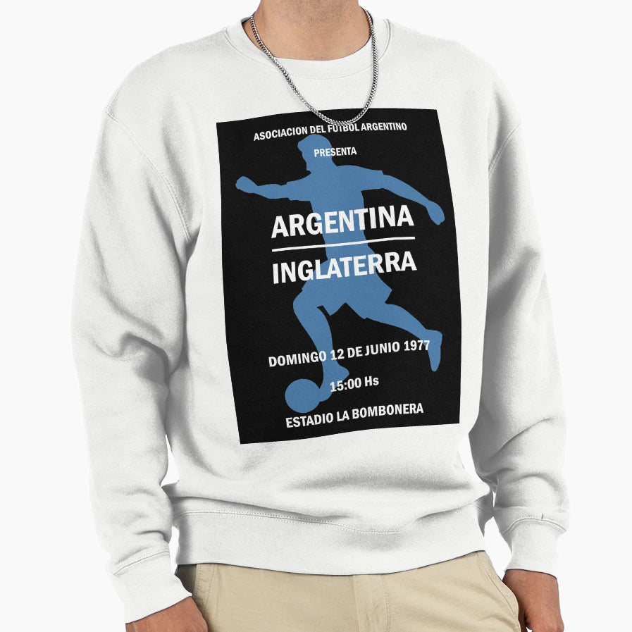 Argentina V England 1977 Estadio La Sweatshirt - Novelty Apparel Men Women - T-Shirt, Sweatshirt, Hoodie