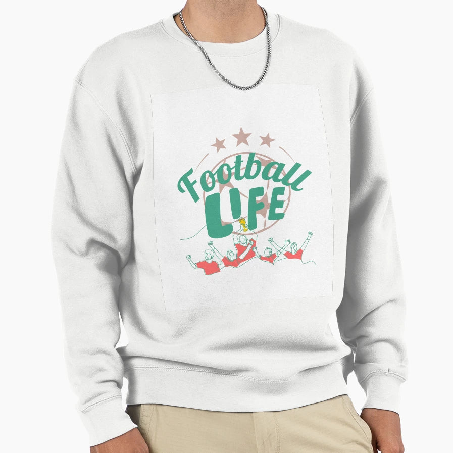 Football Life Sweatshirt - Minimalist Print Men Women - T-Shirt, Sweatshirt, Hoodie