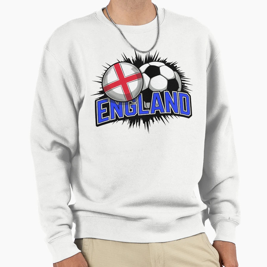 England Football Sweatshirt - Fun Novelty Design for Adults - T-Shirt, Sweatshirt, Hoodie
