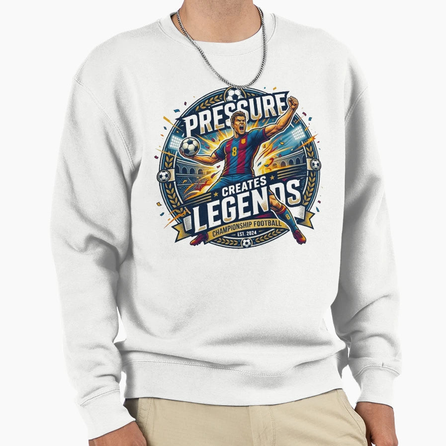 Pressure Creates Legends World Cup Sweatshirt - Novelty Apparel Unisex - T-Shirt, Sweatshirt, Hoodie