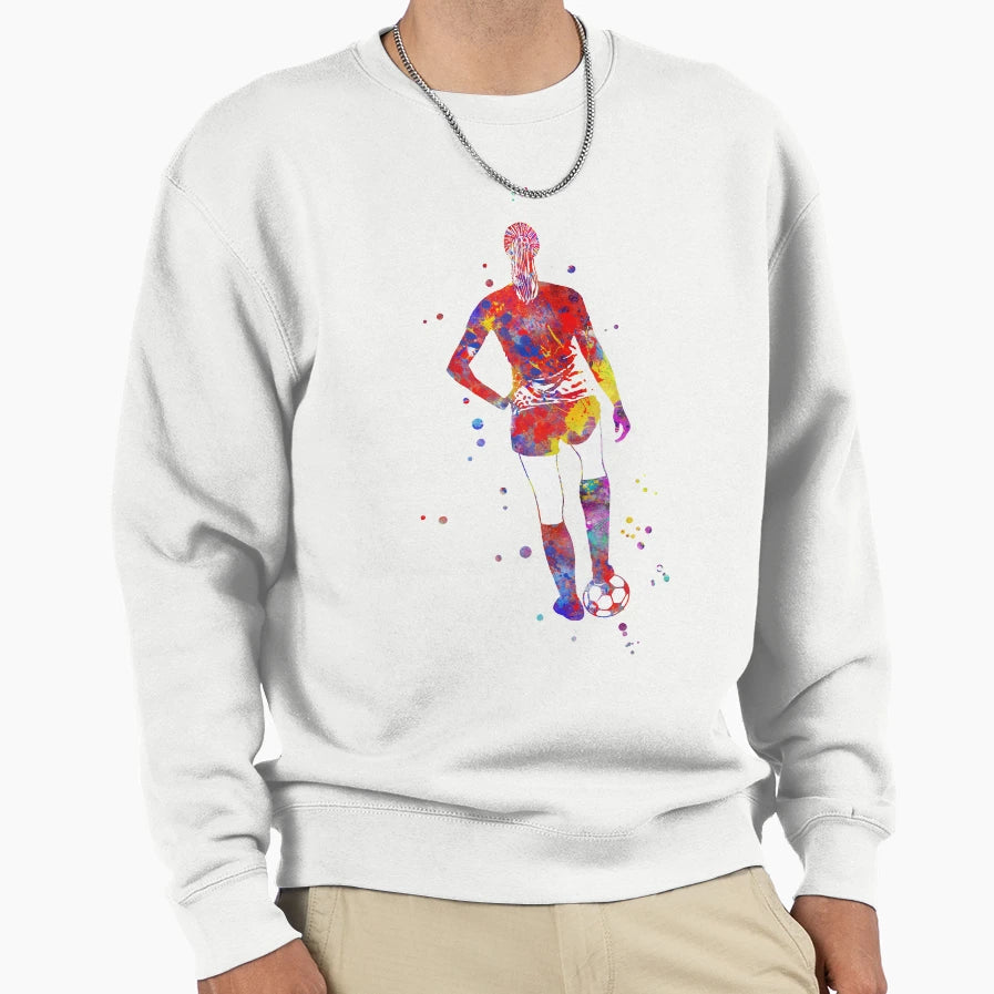 Soccer Player Ball Sweatshirt - Graphic Print for Adults - T-Shirt, Sweatshirt, Hoodie