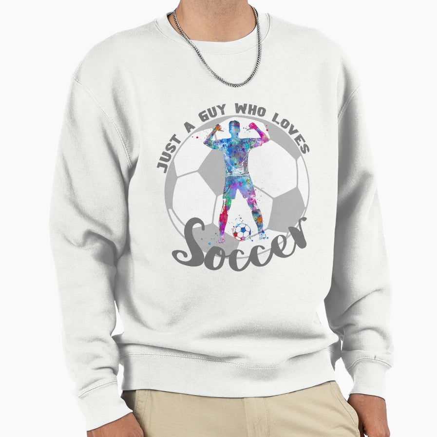 Male Soccer Player Sweatshirt - Graphic Print Men Women - T-Shirt, Sweatshirt, Hoodie