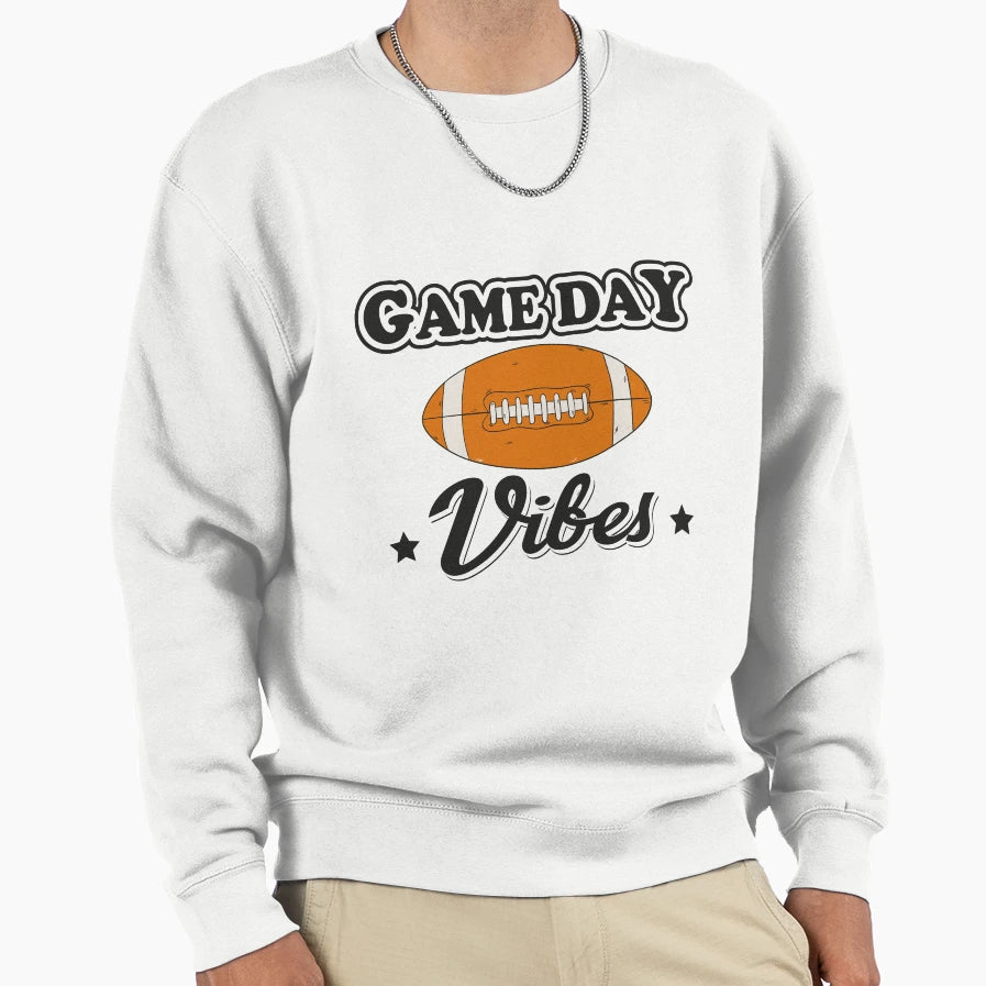Game Day Vibes Black Lettering Sweatshirt - Custom Art Print Unisex - T-Shirt, Sweatshirt, Hoodie
