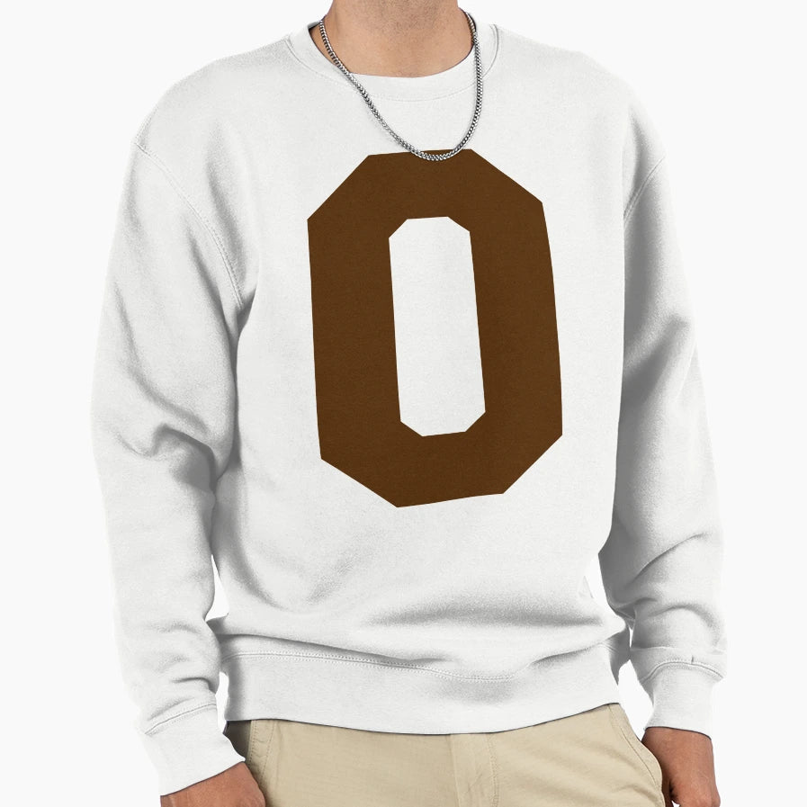 Alphabet Brown O Sports Letter O Sweatshirt - Novelty Apparel Men Women - T-Shirt, Sweatshirt, Hoodie