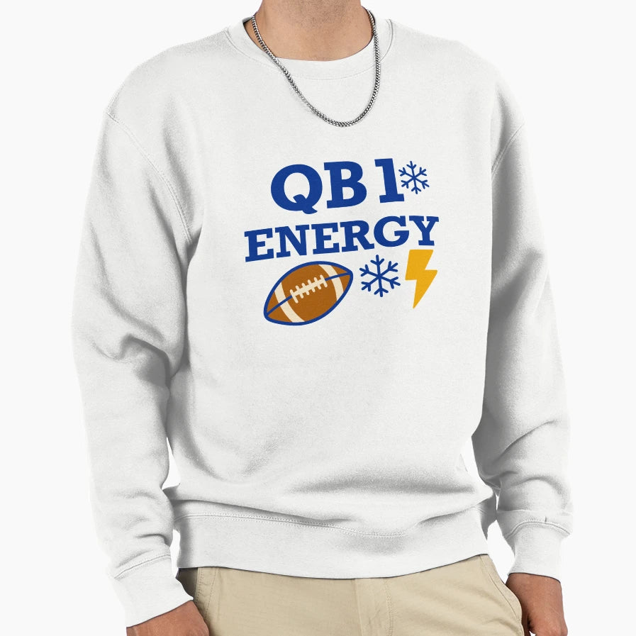 Qb1 Energy Buffalo Football Sweatshirt - Casual Everyday Wear Men Women - T-Shirt, Sweatshirt, Hoodie