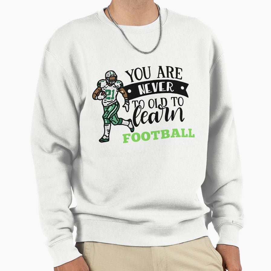 Football Green Sweatshirt - Casual Everyday Wear Men Women - T-Shirt, Sweatshirt, Hoodie