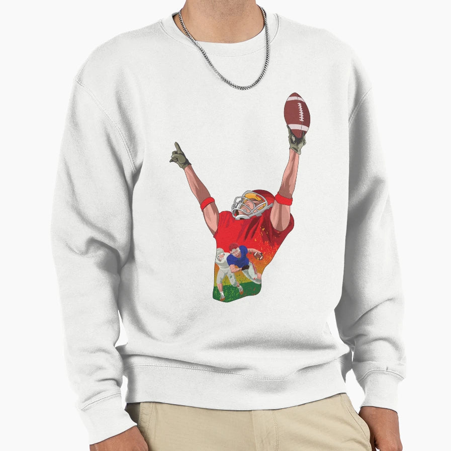 Star American Football Player Tight End Sweatshirt - Unique Graphic Unisex - T-Shirt, Sweatshirt, Hoodie