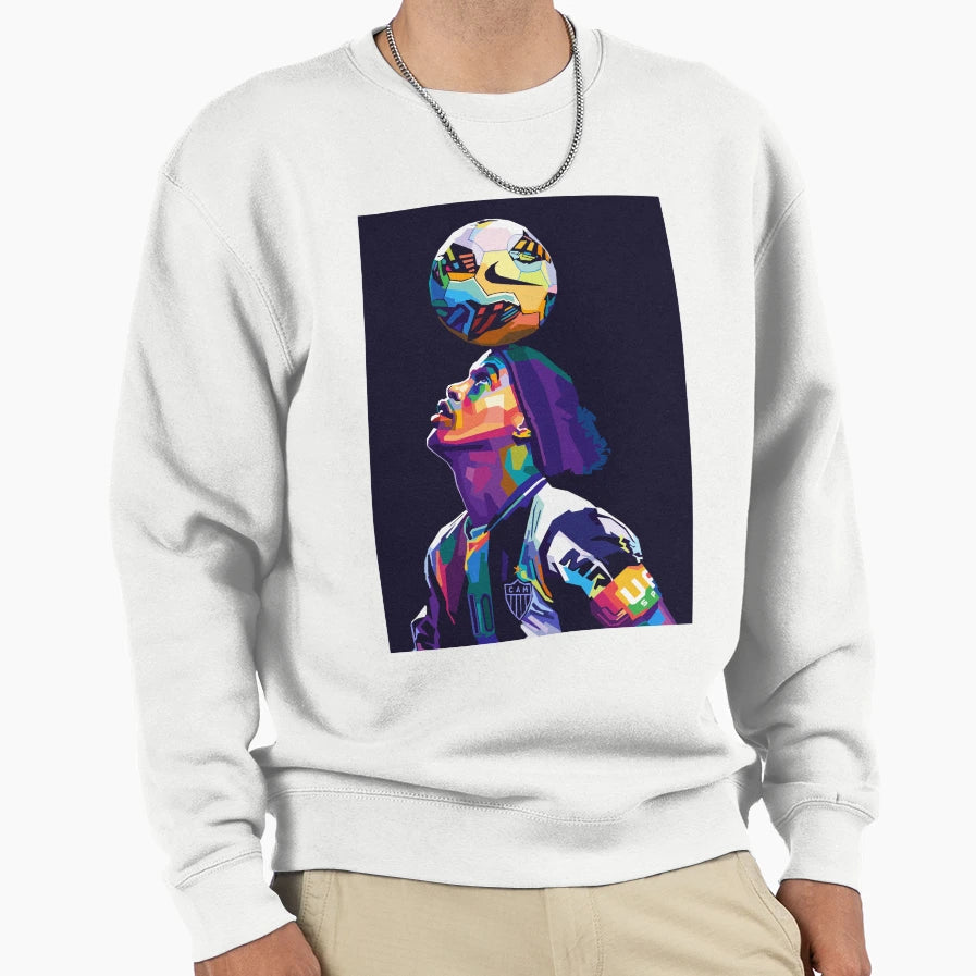 Ronaldinho Pop Art Sweatshirt - Fun Novelty Design Men Women - T-Shirt, Sweatshirt, Hoodie