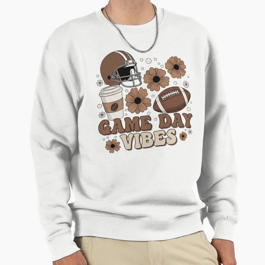 Game Day Vibes Football Coffee Sweatshirt - Streetwear Style Men Women - T-Shirt, Sweatshirt, Hoodie