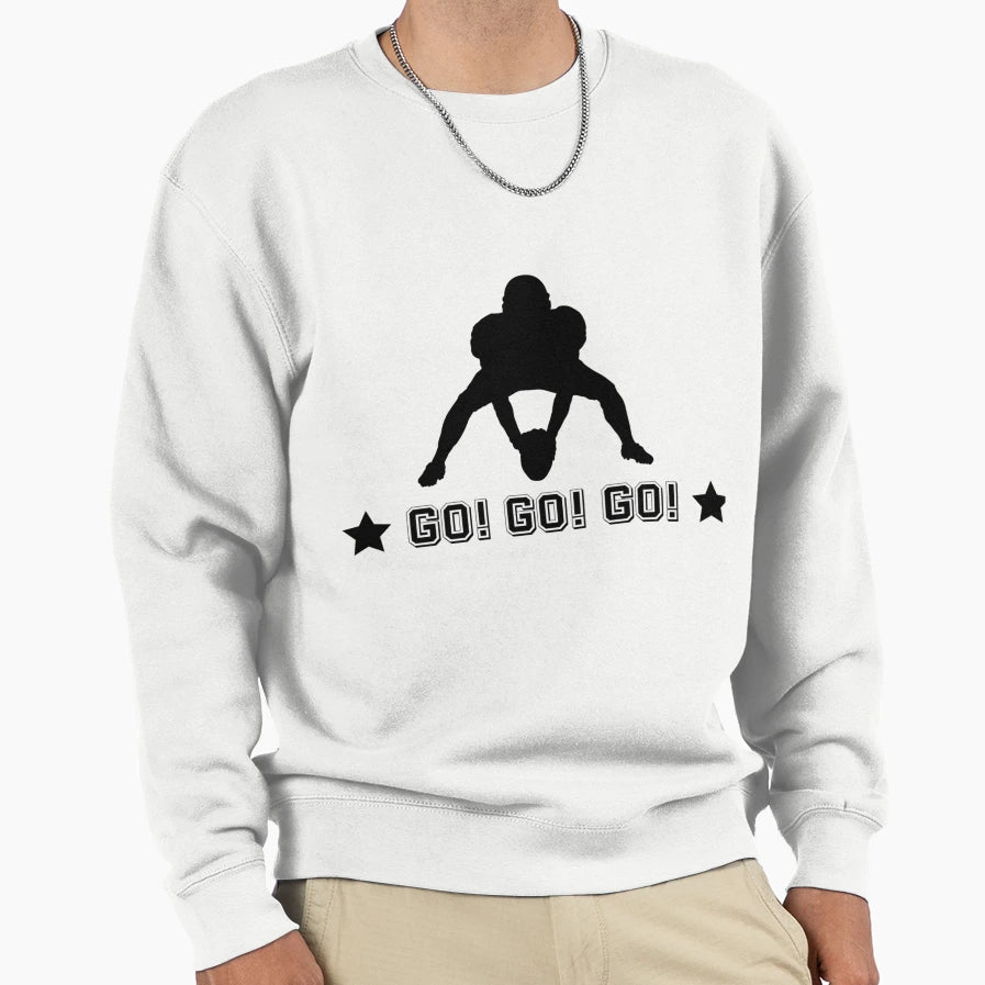 American Football Player Logo Sweatshirt - Graphic Print Men Women - T-Shirt, Sweatshirt, Hoodie