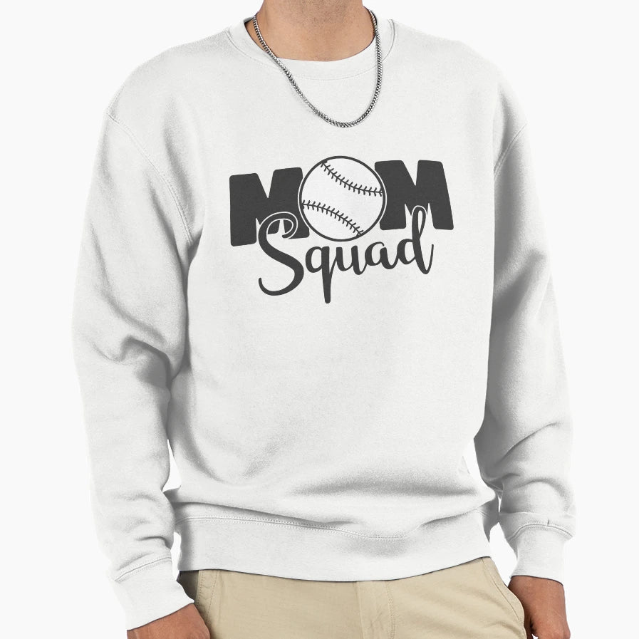 Mom Squad Proud Baseball Mom Sweatshirt - Fun Novelty Design Men Women - T-Shirt, Sweatshirt, Hoodie