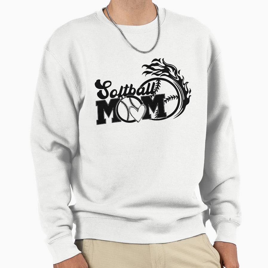 Softball Mom Sweatshirt - Minimalist Print Unisex - T-Shirt, Sweatshirt, Hoodie