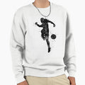 Soccer Player Black And White Sweatshirt - Minimalist Print Men Women - T-Shirt, Sweatshirt, Hoodie