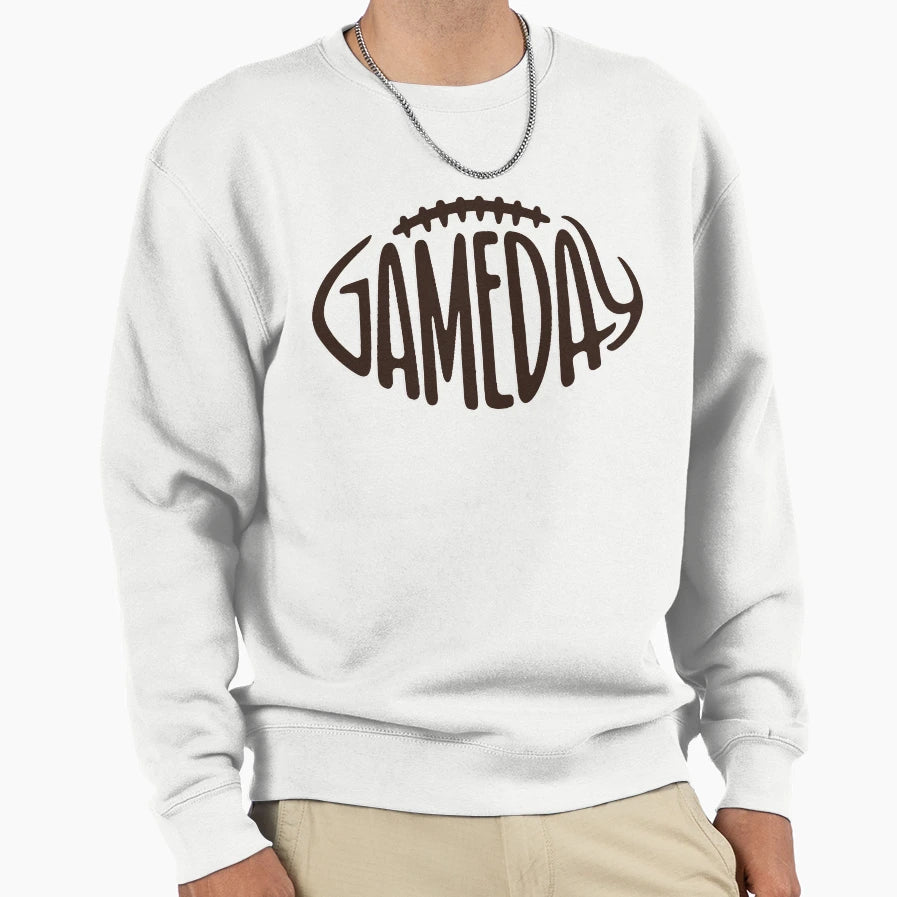 Gameday Dark Brown Football Sweatshirt - Fun Novelty Design for Adults - T-Shirt, Sweatshirt, Hoodie