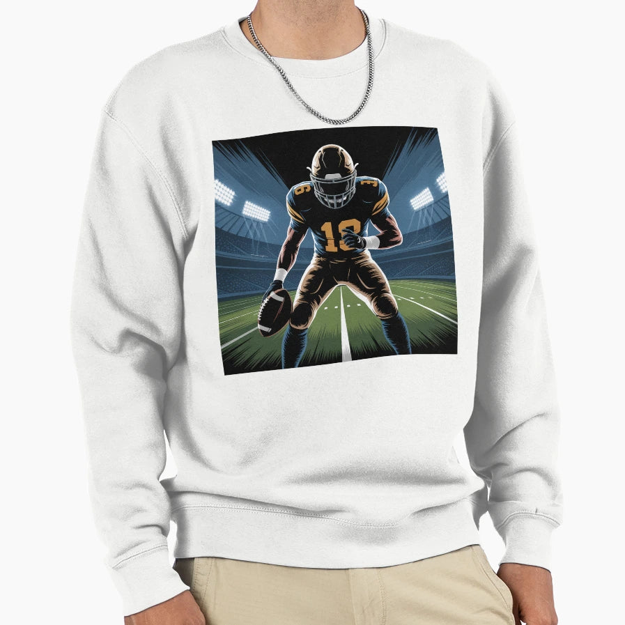Cinematic Football Artwork Sweatshirt - Fun Novelty Design Men Women - T-Shirt, Sweatshirt, Hoodie