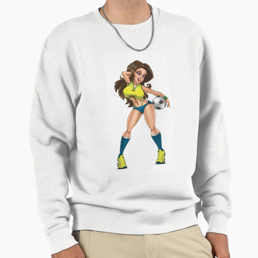 Sexy Brazilian Football Sweatshirt - Graphic Print for Adults - T-Shirt, Sweatshirt, Hoodie
