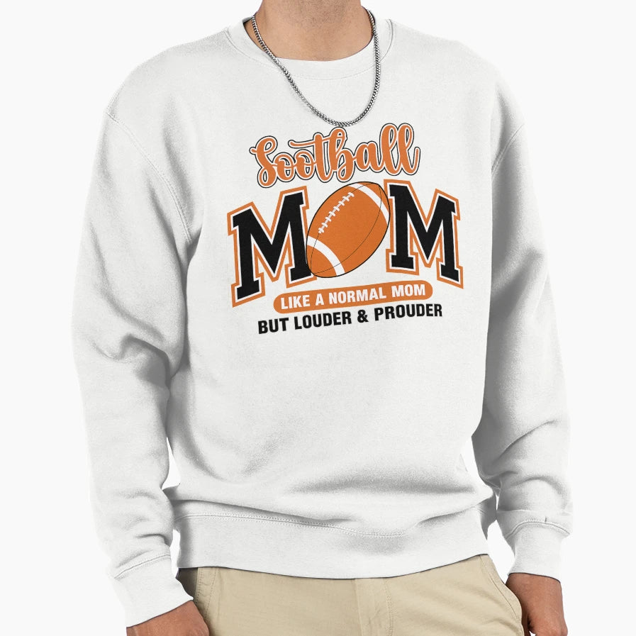 Proud Football Mom Game Day Vibes Sweatshirt - Minimalist Print for Adults - T-Shirt, Sweatshirt, Hoodie