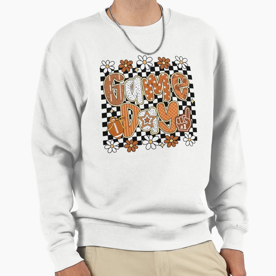 Game Day Football Football Mama Fall T-Shirt - Custom Art Print Unisex - T-Shirt, Sweatshirt, Hoodie