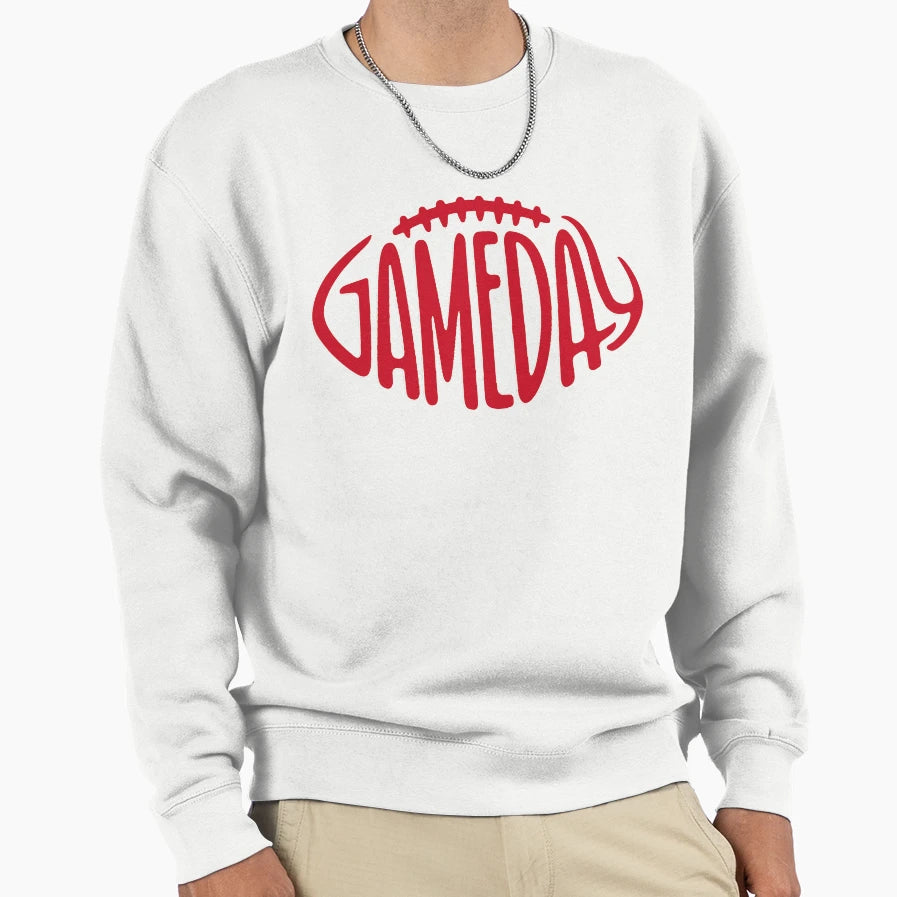Gameday Red Football Sweatshirt - Custom Art Print Men Women - T-Shirt, Sweatshirt, Hoodie