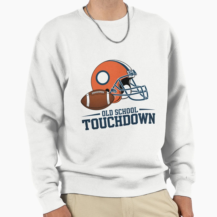 Old School Touchdown American Football Sweatshirt - Custom Art Print Unisex - T-Shirt, Sweatshirt, Hoodie
