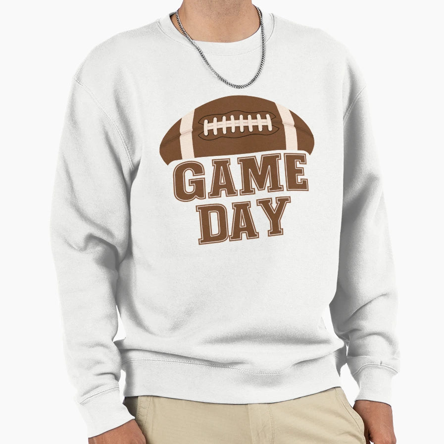 Game Day Football Ball Sweatshirt - Fun Novelty Design Men Women - T-Shirt, Sweatshirt, Hoodie