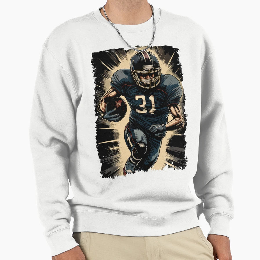 Football Player Portrait Abstract Sweatshirt - Trendy Graphic Unisex - T-Shirt, Sweatshirt, Hoodie