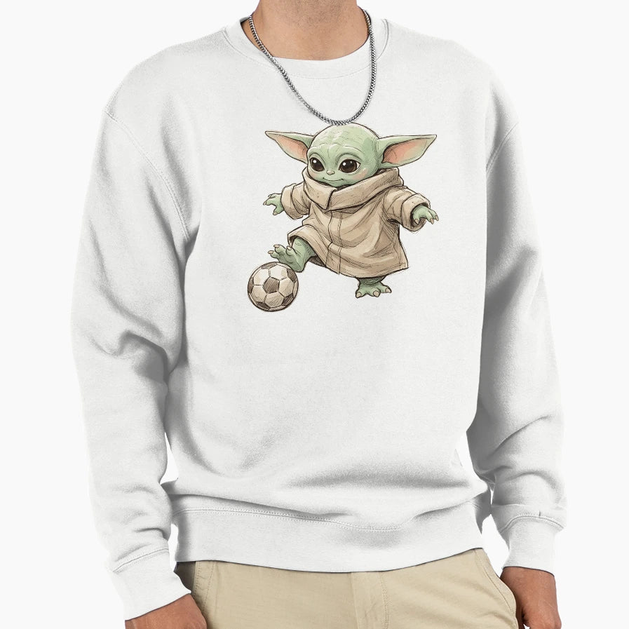 Yoda Playing Soccer Sweatshirt - Custom Art Print for Adults - T-Shirt, Sweatshirt, Hoodie