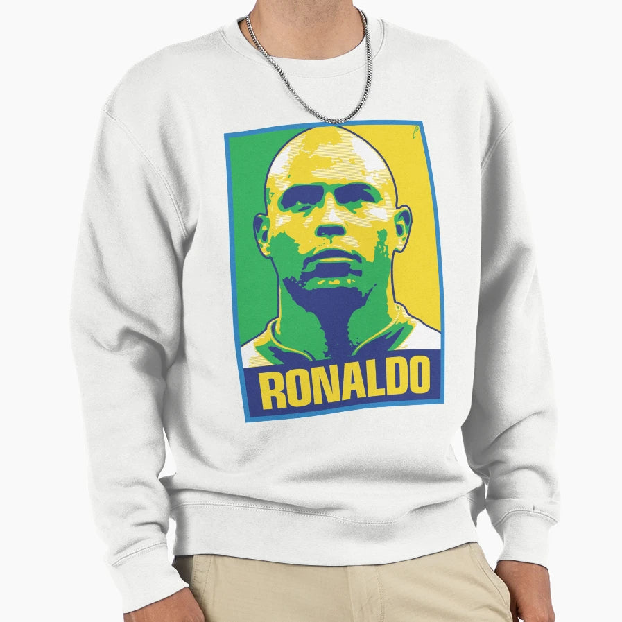 Ronaldo Brazil Sweatshirt - Aesthetic Graphic Unisex - T-Shirt, Sweatshirt, Hoodie
