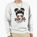 Football Sister Leopard Black Messy Sweatshirt - Fun Novelty Design Unisex - T-Shirt, Sweatshirt, Hoodie