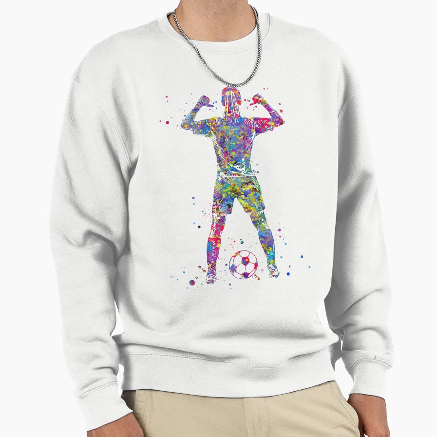 Soccer Player Sweatshirt - Minimalist Print for Adults - T-Shirt, Sweatshirt, Hoodie
