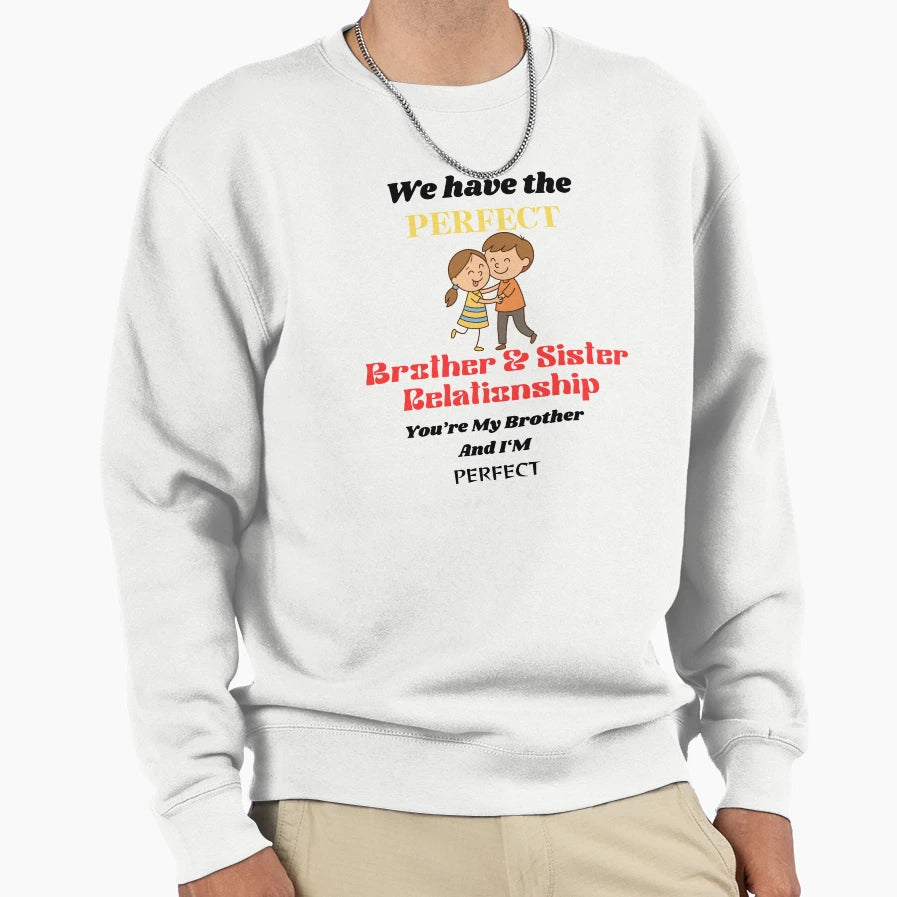 Brother Sister Hug Funny Sibling Sweatshirt - Streetwear Style Men Women - T-Shirt, Sweatshirt, Hoodie