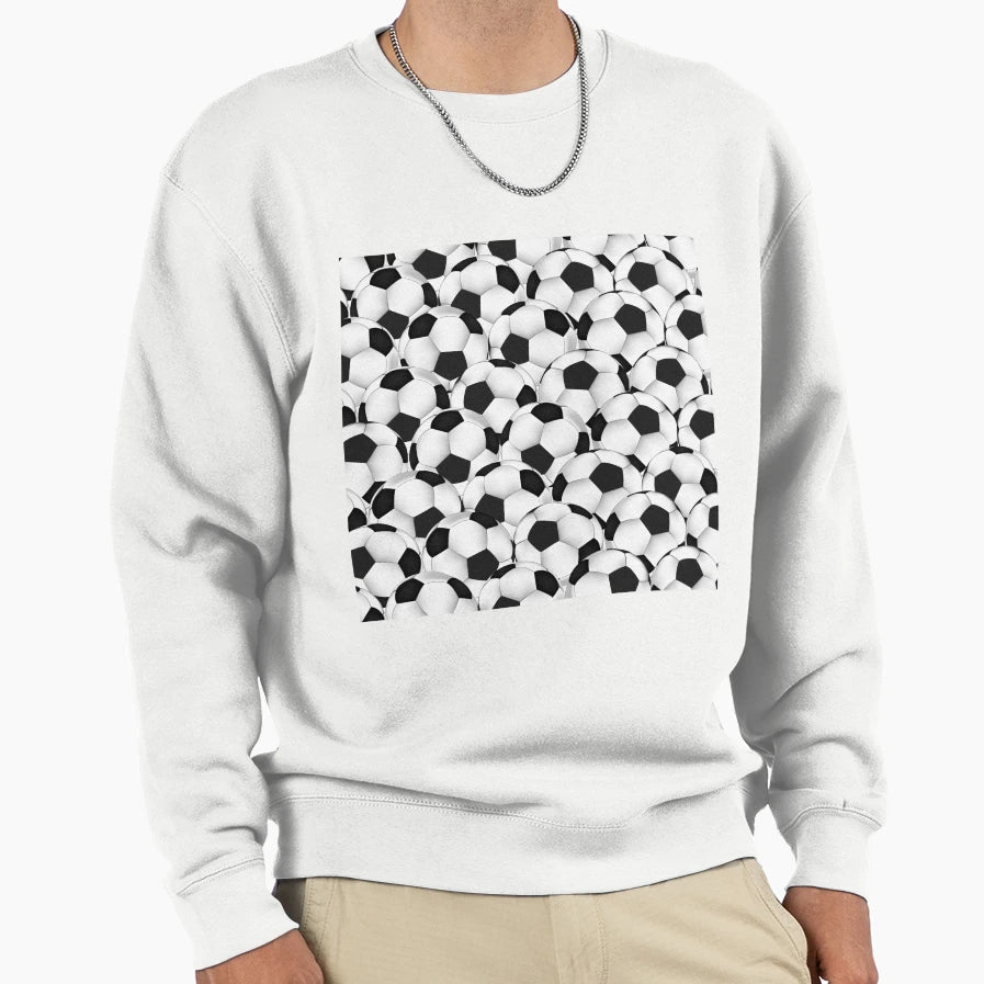 Huge Collection Soccer Balls Sweatshirt - Minimalist Print for Adults - T-Shirt, Sweatshirt, Hoodie